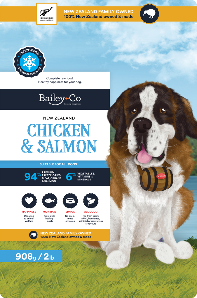 Bailey+Co Venison ドッグフード 425g Chicken_Salmon_908g-675x1024.png